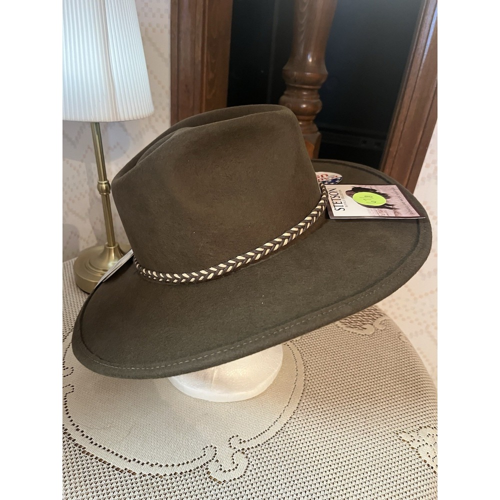 Stetson Rawhide American Buffalo Collection Hat  3x Felt size 6 7/8 Mink Cowboy